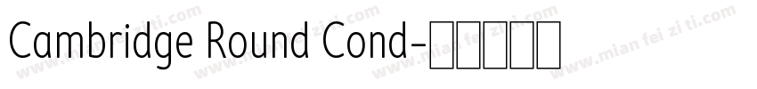 Cambridge Round Cond字体转换